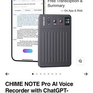 Chime Note Pro AI Voice Recorder — Black